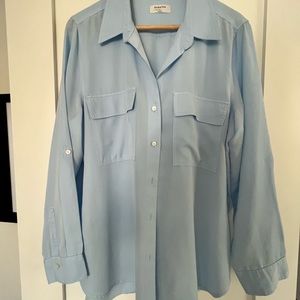 Aritzia Babaton light blue cargo shirt